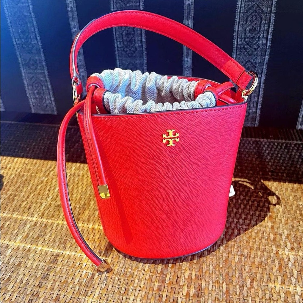 New!Tory Burch Red Bucket Bag